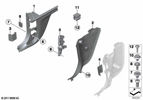 Interior Equipment, Lower for 2014 BMW M235iX #2