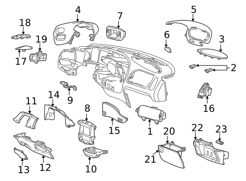 Instrument Panel Components for 2002 Ford Expedition #0