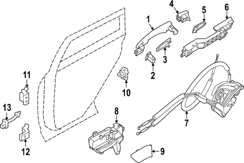 Rear Door for 2024 INFINITI QX60 #0