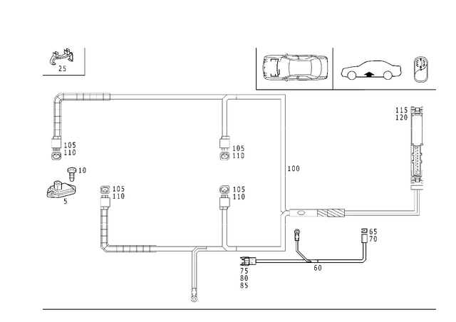 5467943 - Electrical Equipment and Instruments: Holder for Mercedes-Benz Image image