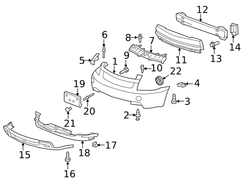 Bumper & Components - Front for 2009 Chevrolet Equinox #0