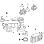 3848982 - HVAC: Clutch &amp; Pulley for Chrysler: Laser, LeBaron, New Yorker, TC Maserati, Town &amp; Country | Dodge: 600, Aries, Caravan, Charger, Dakota, Daytona, Dynasty, Grand Caravan, Lancer, Mini Ram, Omni, Shadow, Spirit Image