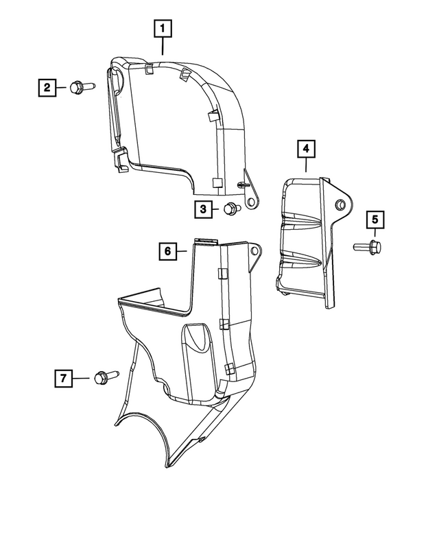4892654AB - 1.4L Gas; Engine: Timing Belt Cover, Upper for Mopar Image