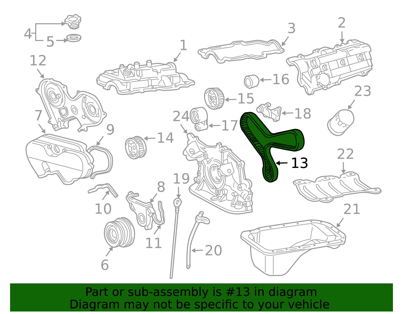 13568-YZZ03 - Engine Timing Belt 1995-2004 Toyota | Longo Toyota Parts