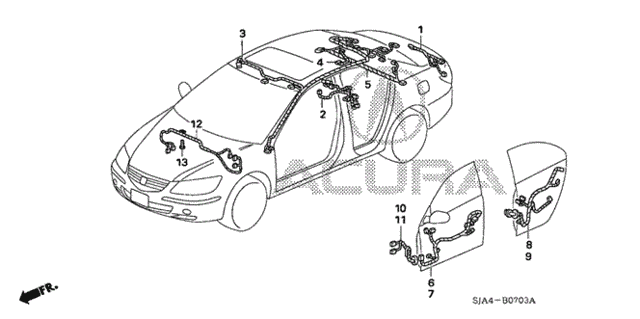 Wire Harness (4) for 2012 Acura RL #0