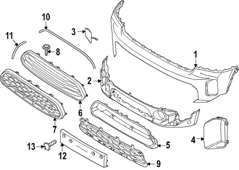 Bumper & Components - Front for 2024 Mini Cooper Countryman #1