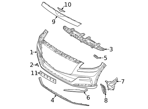 Bumper & Components - Front for 2021 Genesis GV80 #0
