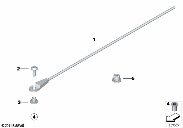 46548521822 - Frame and Mounting Parts: Catch - L=300Mm for BMW-Motorrad Image
