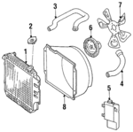 52006124 - Cooling System: Radiator for Jeep: Wrangler Image