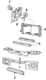 E1FZ8N630A - Cooling System: Motor Deflector for Ford: Escort, EXP | Mercury: Lynx Image