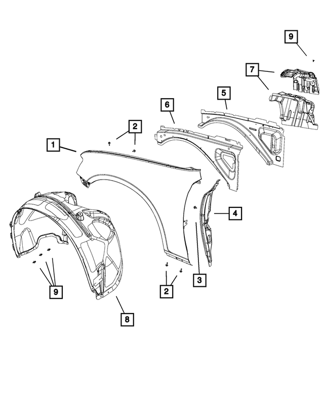 « 68043205AD – Body Sheet Metal Except Doors : Protection Mousse, Côté Gauche pour Mopar Image »