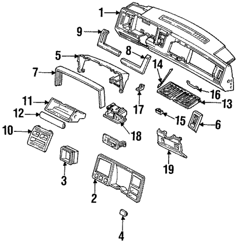 Instrument Panel for 1994 GMC Yukon #0