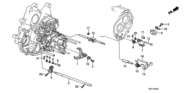 AT Throttle Valve Shaft for 1986 Honda Accord #0
