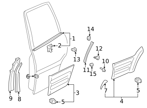 Exterior Trim - Rear Door for 1997 Toyota RAV4 #0