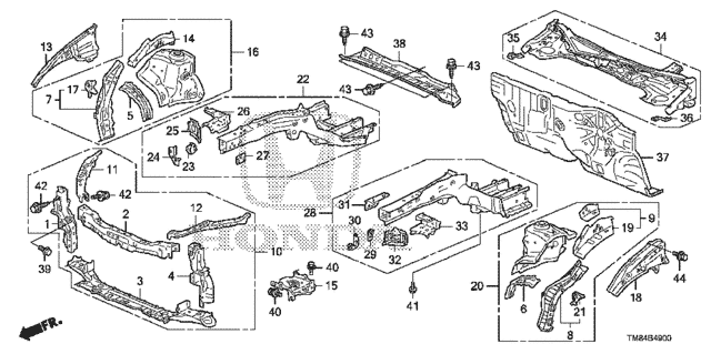 Front Bulkhead - Dashboard for 2013 Honda Insight #0