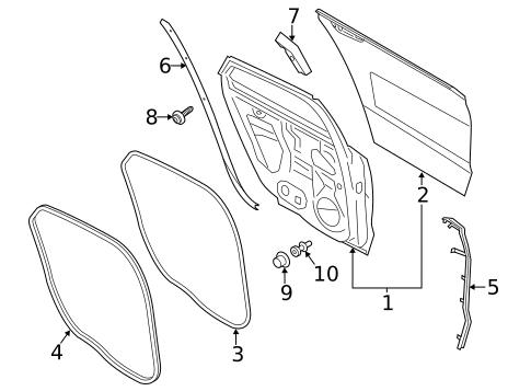 Door & Components for 2017 Ford Fusion #0