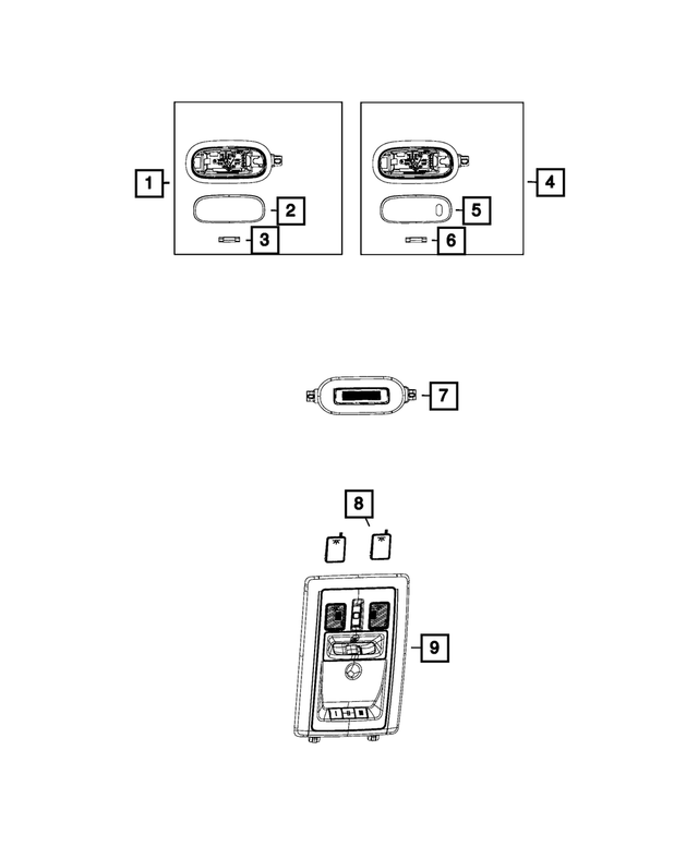 68102487AA - Electrical: Courtesy Lamp Lens for Mopar Image