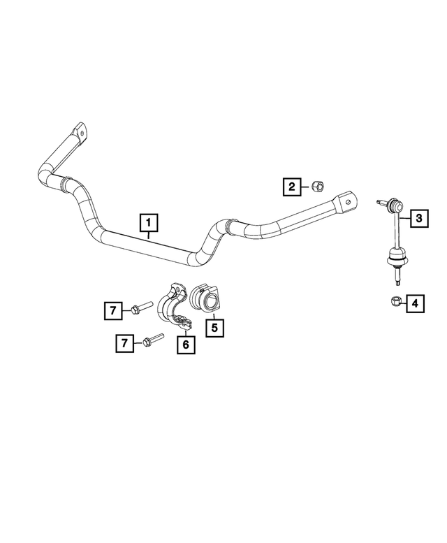 68423506AB - : Front Stabilizer Bar for Mopar Image