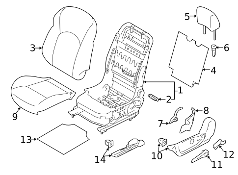 Driver Seat Components for 2016 Nissan Juke #1