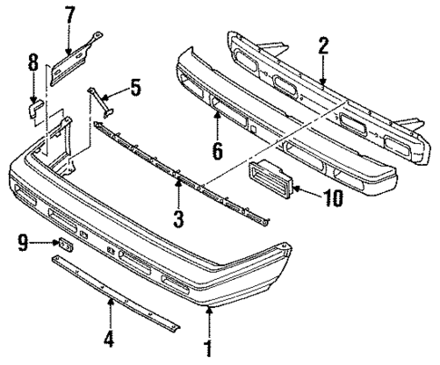 Bumper Assembly for 1988 Nissan Sentra #0
