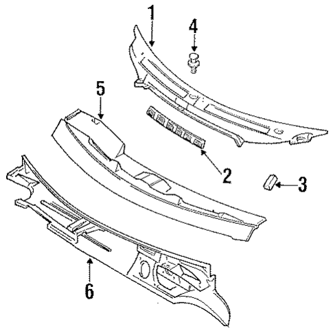 Cowl for 1996 Dodge Intrepid #0