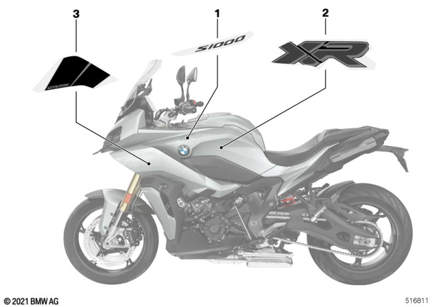 51147925479 - Body Equipment: Lettering, Tank Cover, Top Left -  for BMW-Motorrad Image