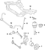 2123308700 - Suspension: Upper Control Arm for Mercedes-Benz Image