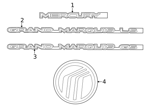 Exterior Trim - Trunk for 2003 Mercury Marauder #0