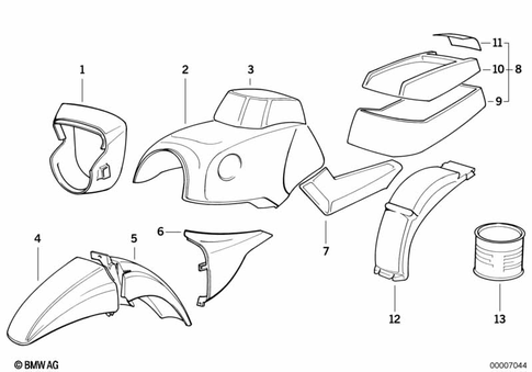 Painted Parts for 1988 BMW-Motorrad K 75 C #1