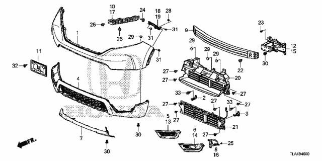 Front Bumper (1) for 2019 Honda CR-V #0
