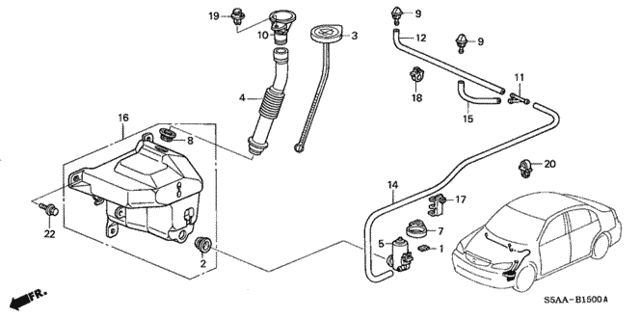Windshield Washer (1) for 2004 Honda Civic #0