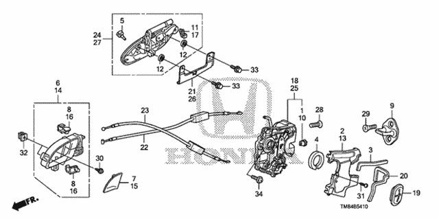 Rear Door Locks - Outer Handle for 2013 Honda Insight #0