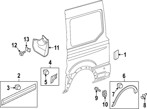 Exterior Trim - Side Panel for 2024 Ford E-Transit #1