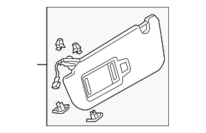 4M8857552R25M - : Sun-Visor for Audi Image