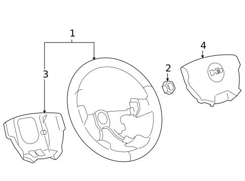 Steering Wheel & Trim for 2010 Hummer H3 #0