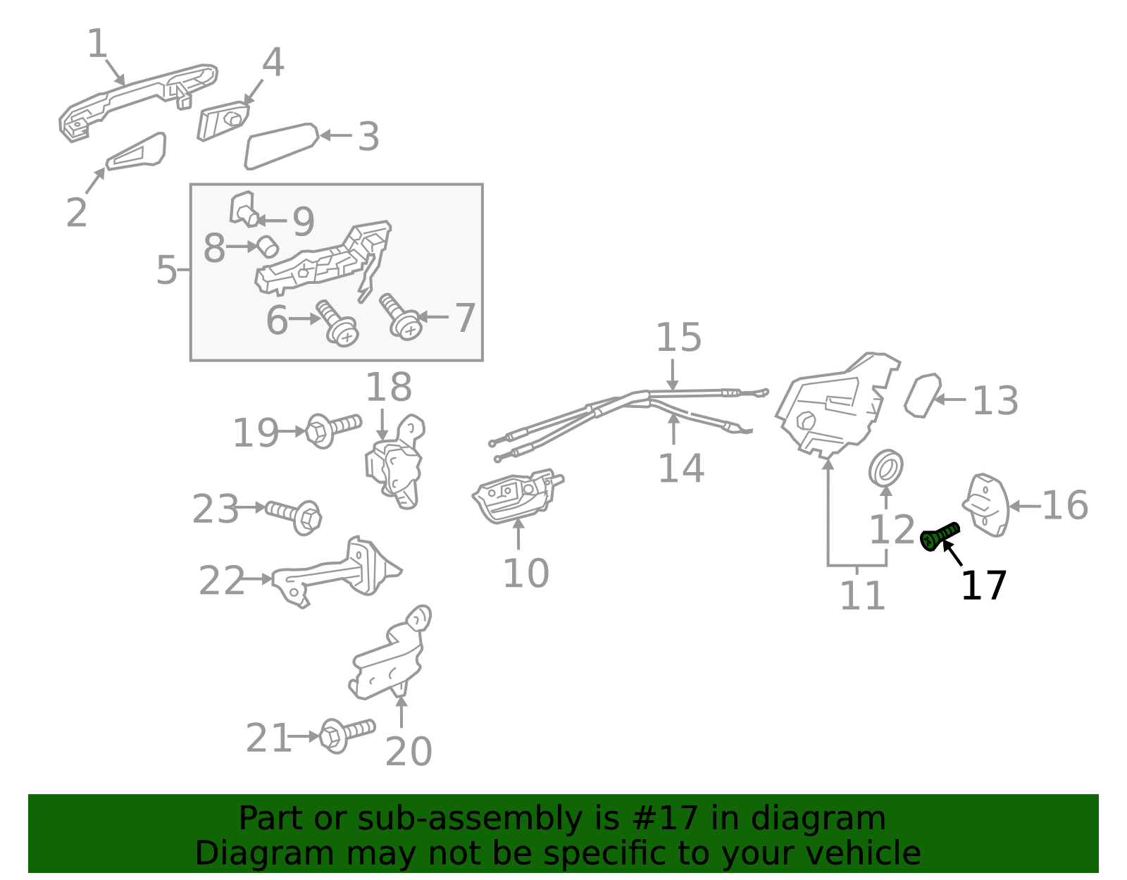 90148-A0017 - Lift-Gate Lock Striker Plate Bolt 2008-2025 Toyota