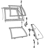 10252420 - Body: Quarter Glass for Buick: Century | Chevrolet: Celebrity | Oldsmobile: Cutlass Ciera, Cutlass Cruiser | Pontiac: 6000 Image