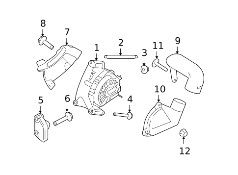 Alternator/Generator & Related Components for 2008 Ford Escape #0