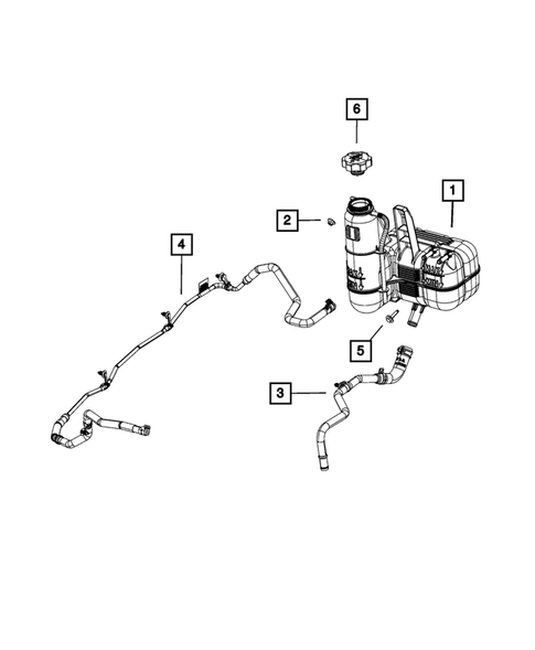 Engine Coolant Reservoir (Bottle) for 2019 Ram 2500 #0