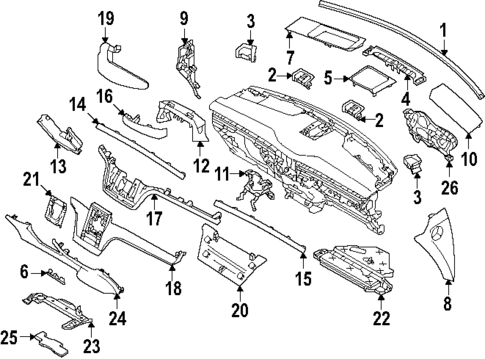 Instrument Panel Components for 2025 Volvo EX90 #0