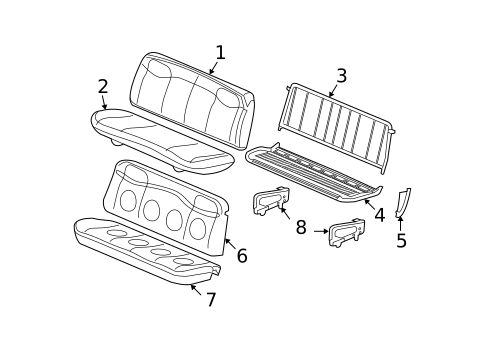 Rear Seat Components for 2005 Chevrolet Express 2500 #1