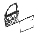 39196928 - : Door Shell for Buick: Regal Sportback, Regal TourX Image