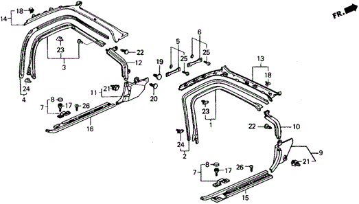 Door Trim for 1990 Honda Prelude #0
