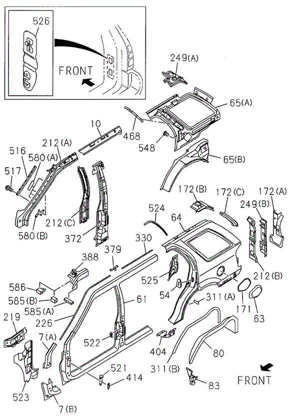 Side Panel for 2002 Honda Passport #0
