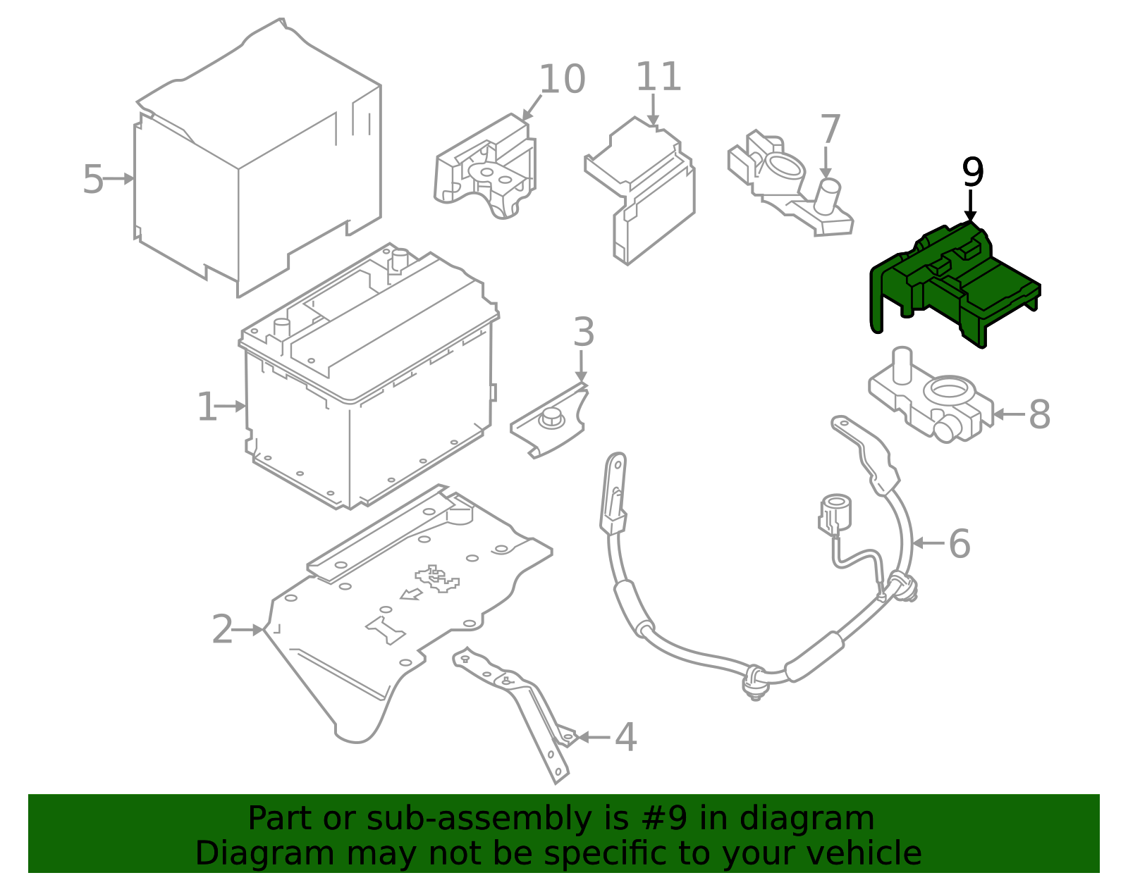 2019-2025 Nissan Altima Battery Terminal Cover 24345-4JA0A | My Nissan Part