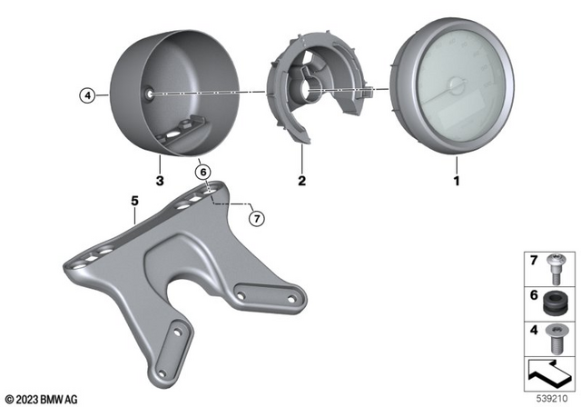 62115B5DF65 - Navigation &amp; Communication: Revolution Counter - Cr Iii for BMW-Motorrad Image