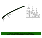 2017-2018 Honda Ridgeline Roof Molding 74306-T6Z-306 | hondapartswd