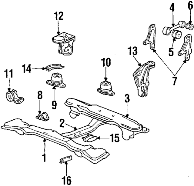 50810SK2981 - Engine: Rear Mount for Acura Image