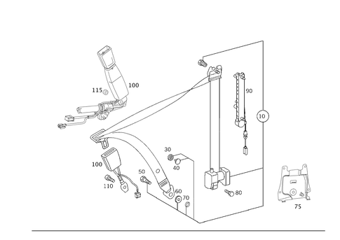 Front Seat Safety Belt for 2001 Mercedes-Benz S55 AMG #0