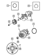 5066736AB - 3.7L Gas; Engine: Crankshaft Bearing Kit for Mopar Image